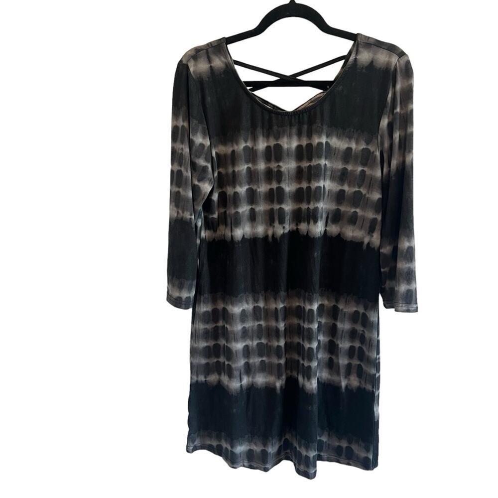 NWT 5th & Love XLARGE Tie Dye Black Dress